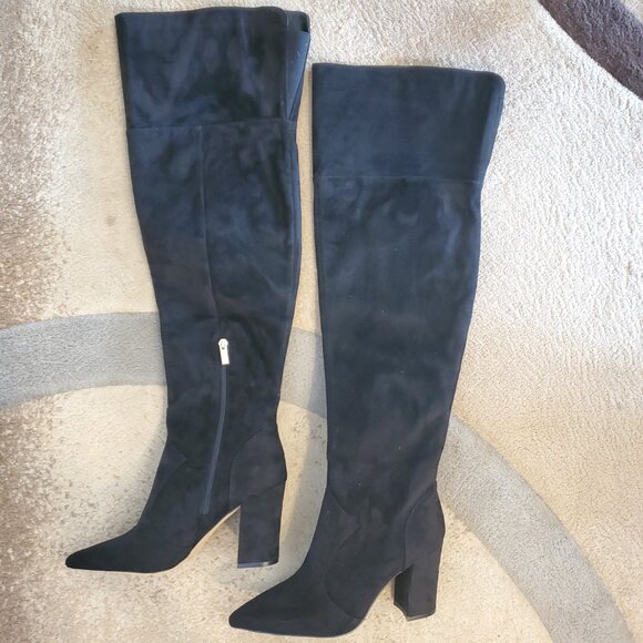 Jessica Simpson Habella Women’s Over the Knee Boots Black Faux Suede Size 9M - Picture 1 of 6